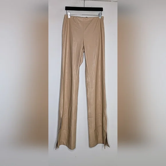 Alice and Olivia Teeny vegan leather side slit pants - Picture 4 of 6